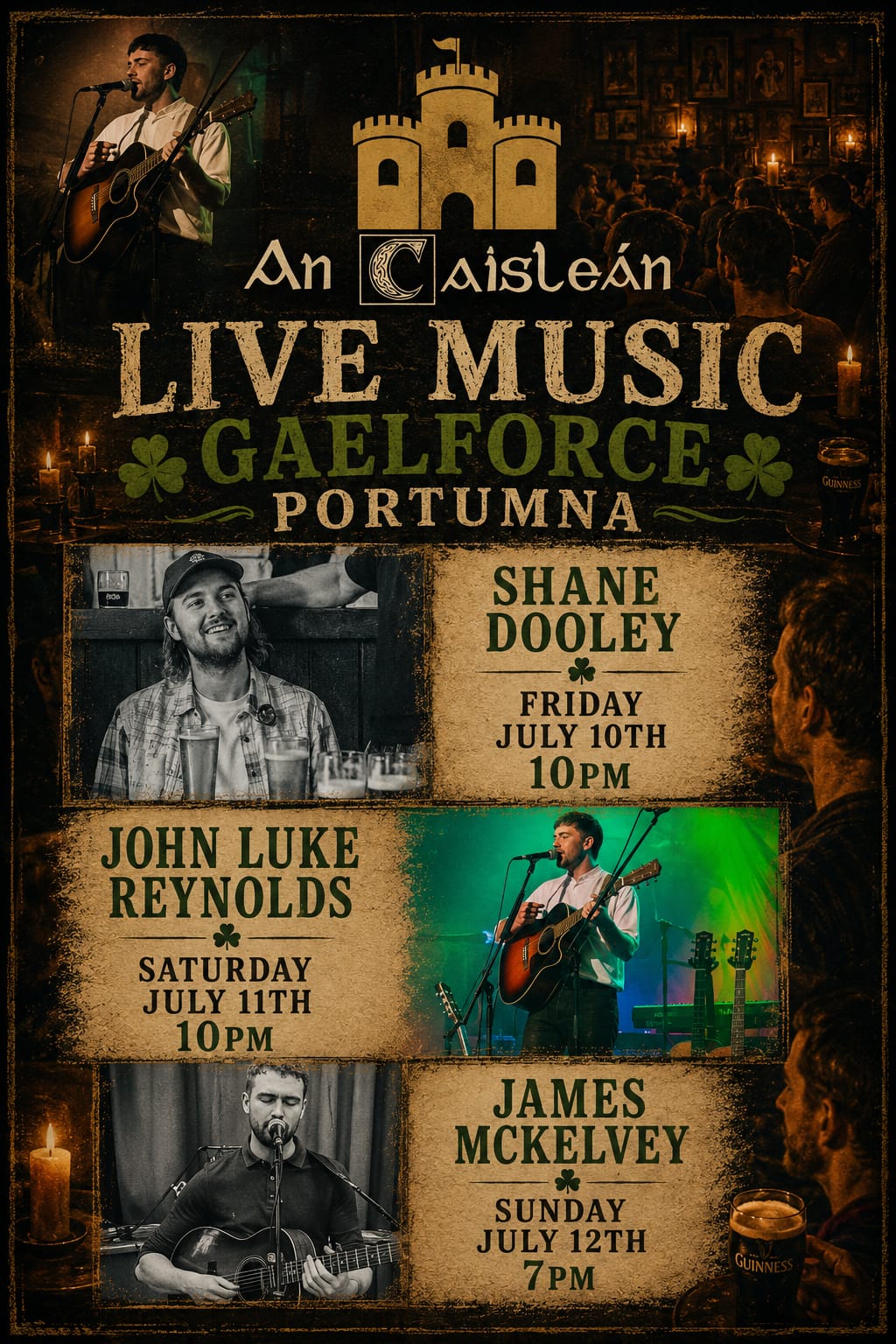 An Caisleán live music weekend poster